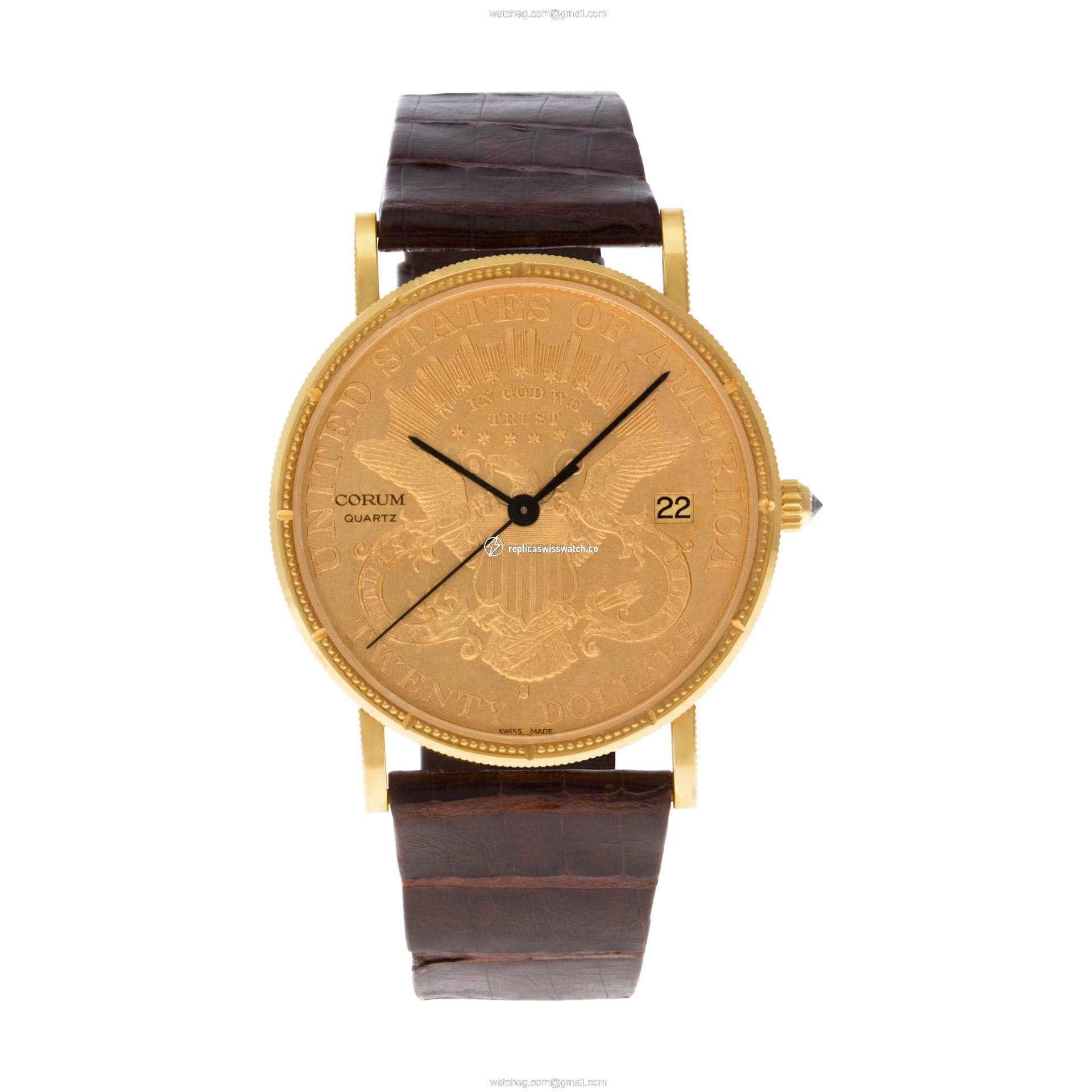 Corum 1894 $20 gold piece Quartz Male 18k yellow gold Watches Corum 1894 $20 gold piece Quartz Male 18k yellow gold Watches