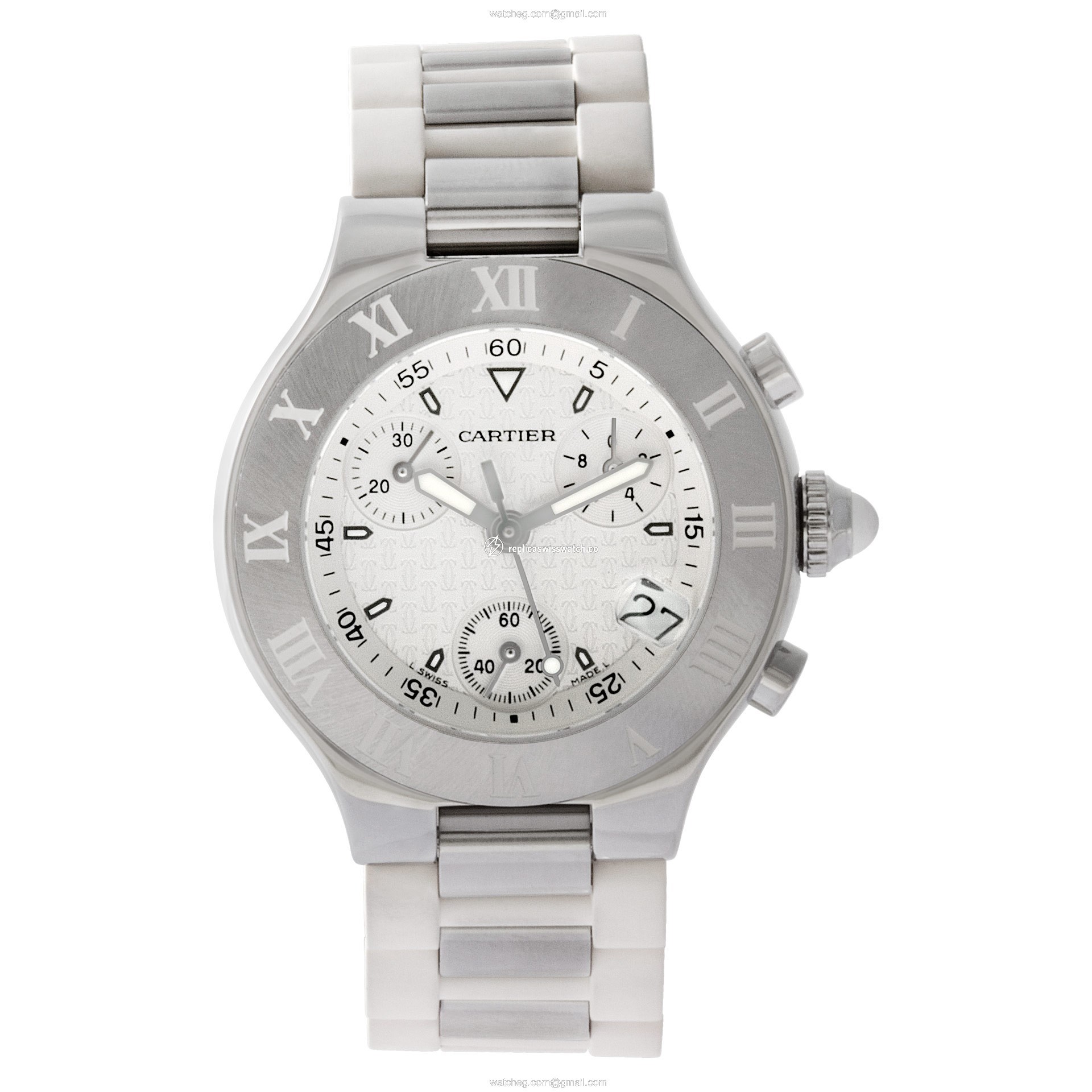 Cartier 2996 Chronoscaph Quartz Female Stainless Steel Watches Cartier 2996 Chronoscaph Quartz Female Stainless Steel Watches