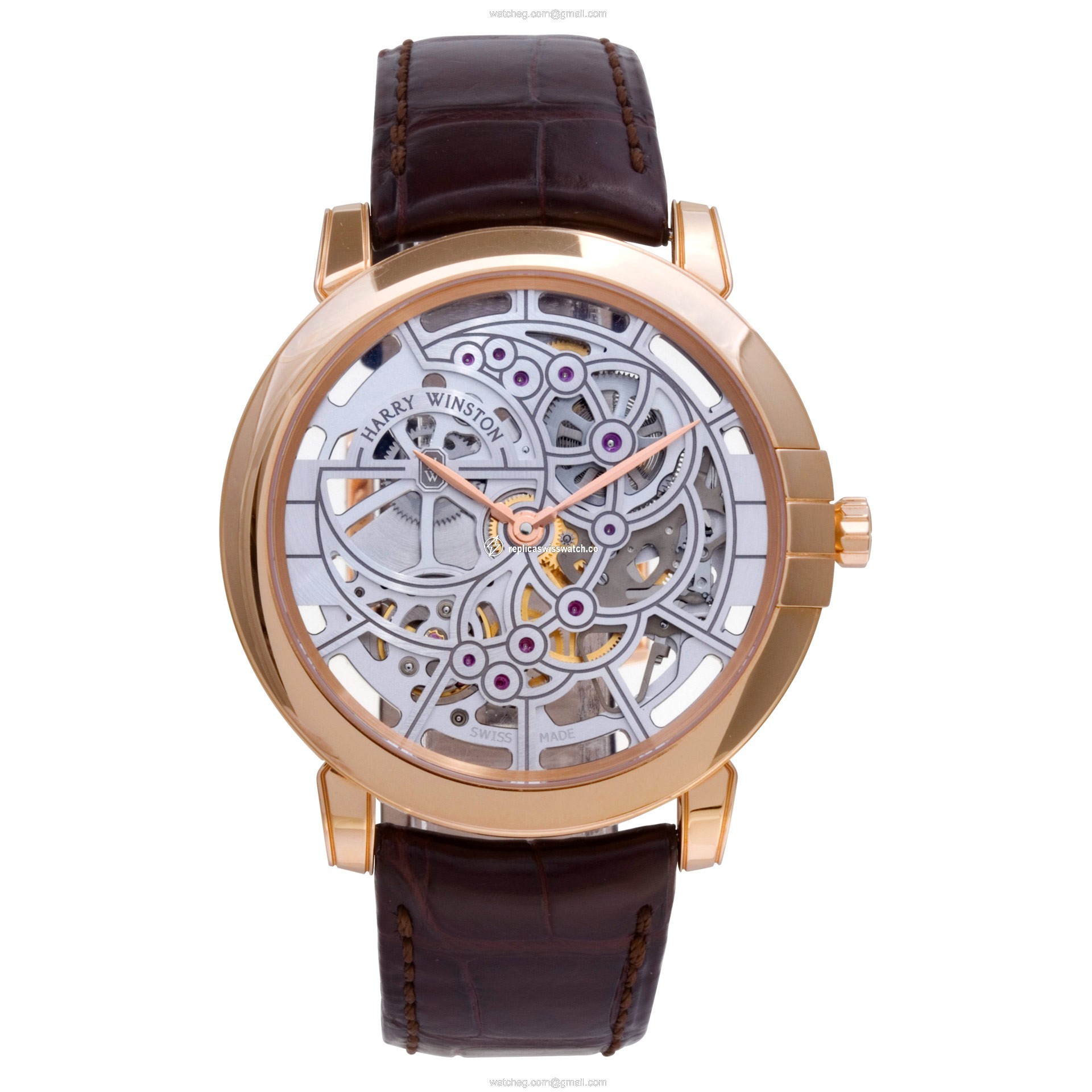 Harry Winston MIDAHM42RR01 Midnight Skeleton Automatic Male 18k rose gold Watches Harry Winston MIDAHM42RR01 Midnight Skeleton Automatic Male 18k rose gold Watches