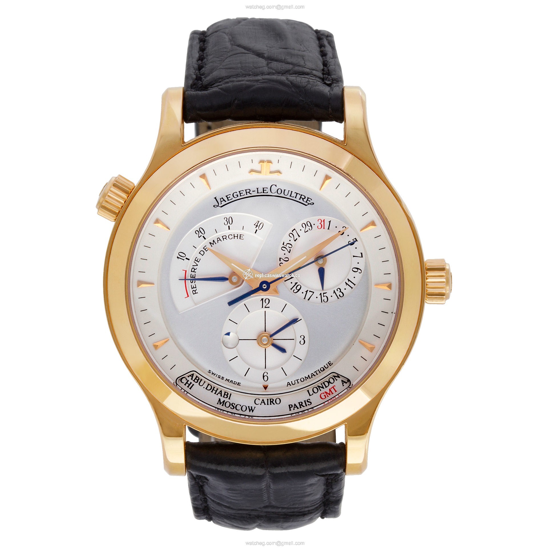 Jaeger LeCoultre 142.2.92 Master Geographic Automatic Male 18k rose gold Watches Jaeger LeCoultre 142.2.92 Master Geographic Automatic Male 18k rose gold Watches