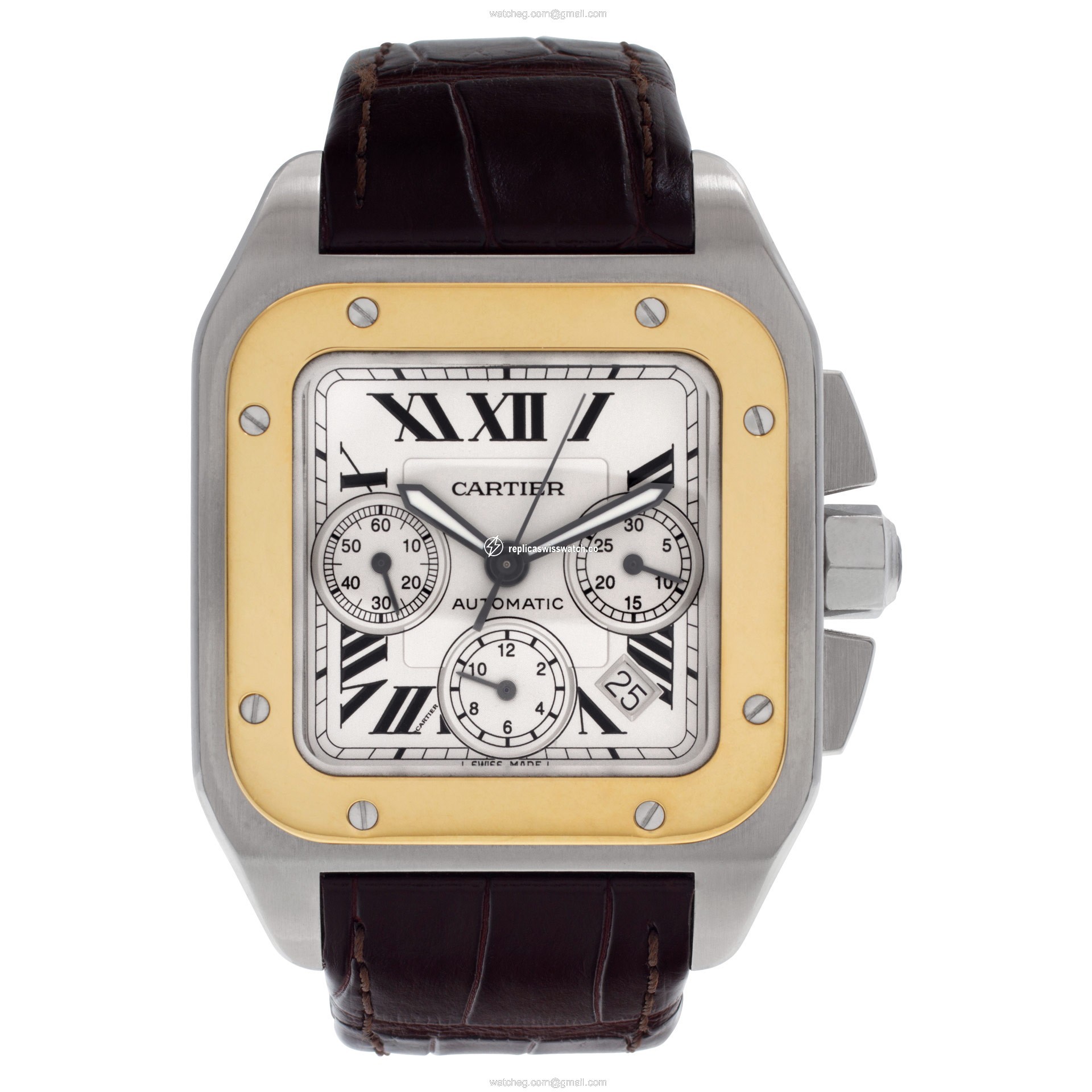 Cartier W20091X7 Santos 100 Automatic Male Stainless Steel Watches Cartier W20091X7 Santos 100 Automatic Male Stainless Steel Watches