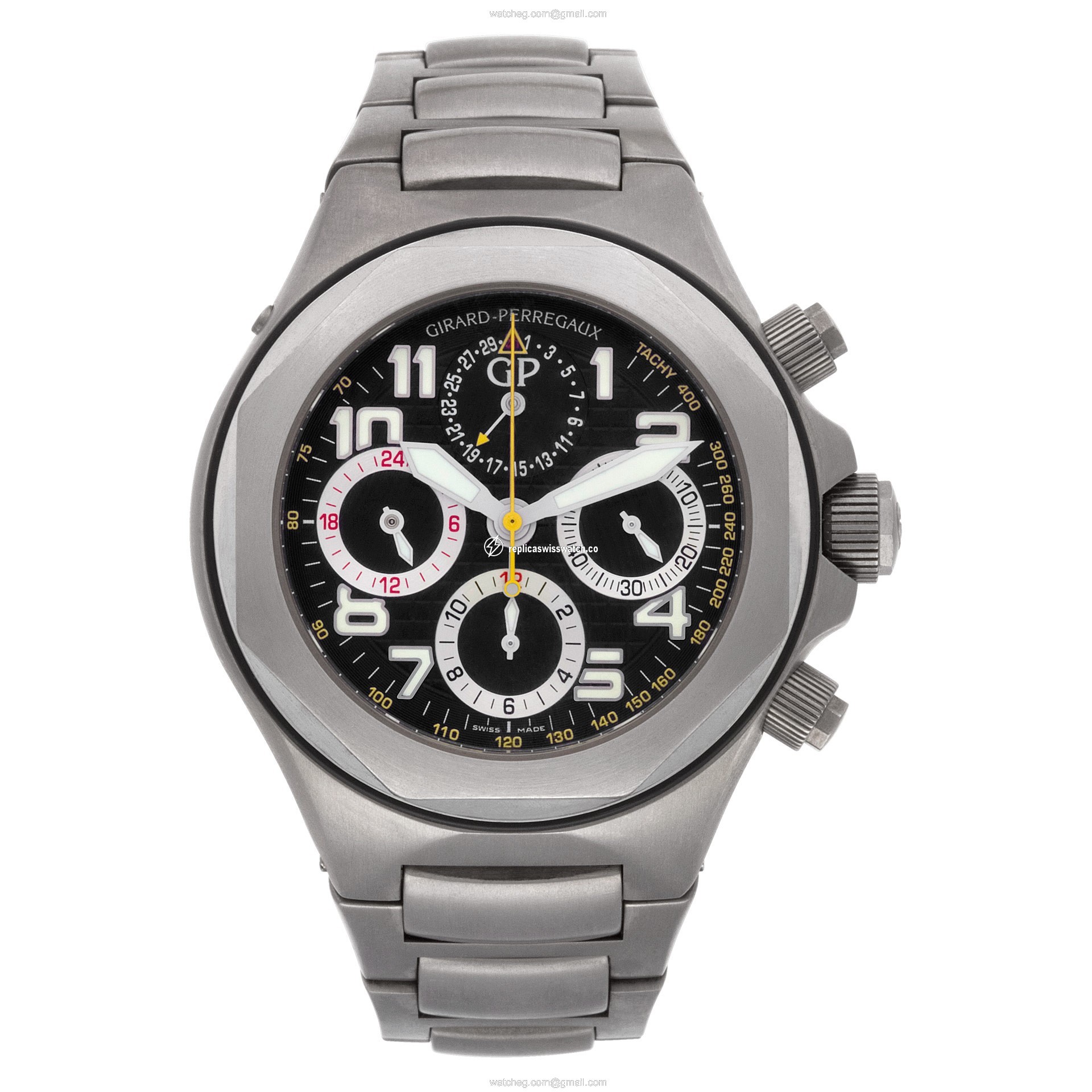 Girard Perregaux 80180-21-611-21a Laureato Automatic Male Titanium Watches Girard Perregaux 80180-21-611-21a Laureato Automatic Male Titanium Watches