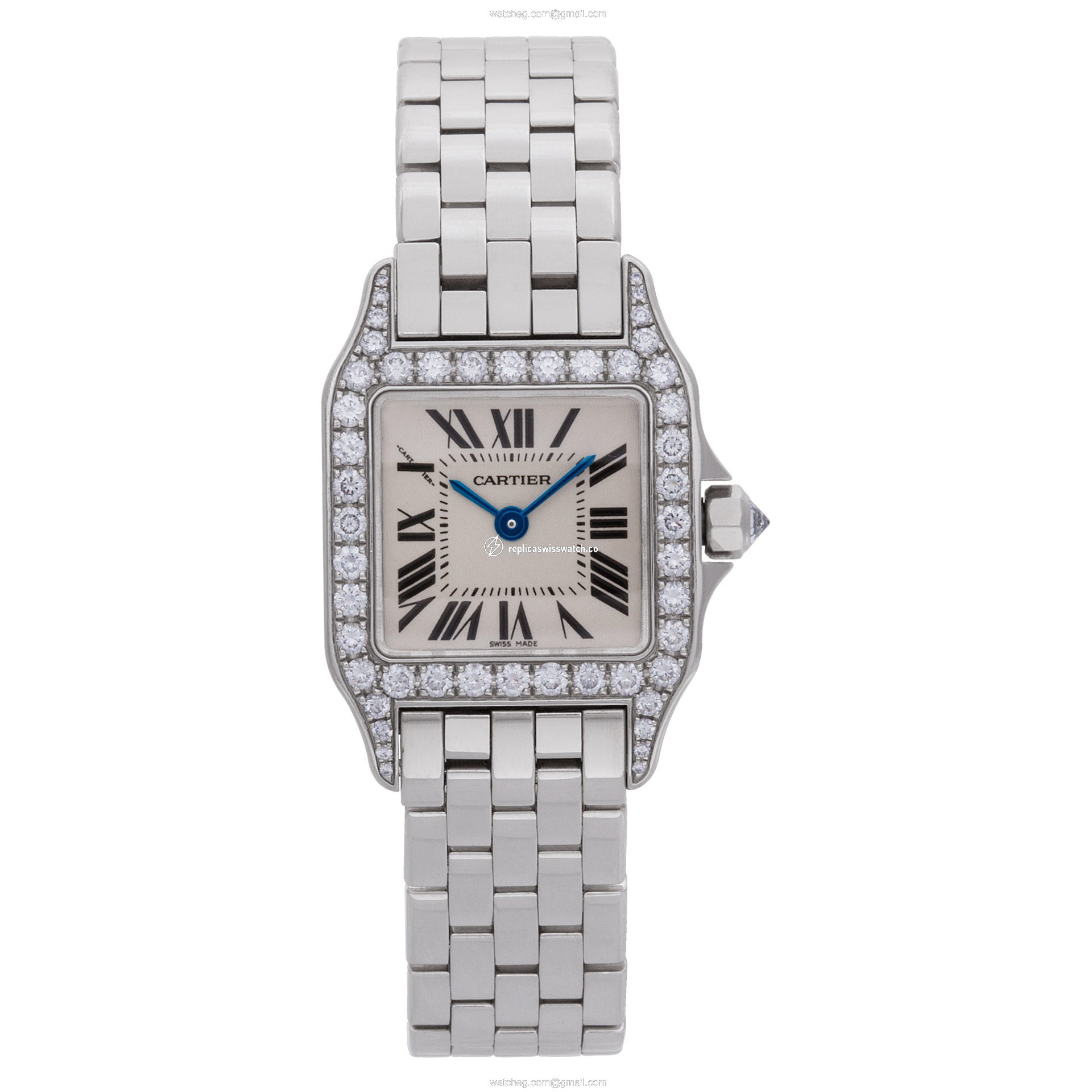 Cartier WF9003Y8 Santos Demoiselle Quartz Female 18k White Gold Watches Cartier WF9003Y8 Santos Demoiselle Quartz Female 18k White Gold Watches