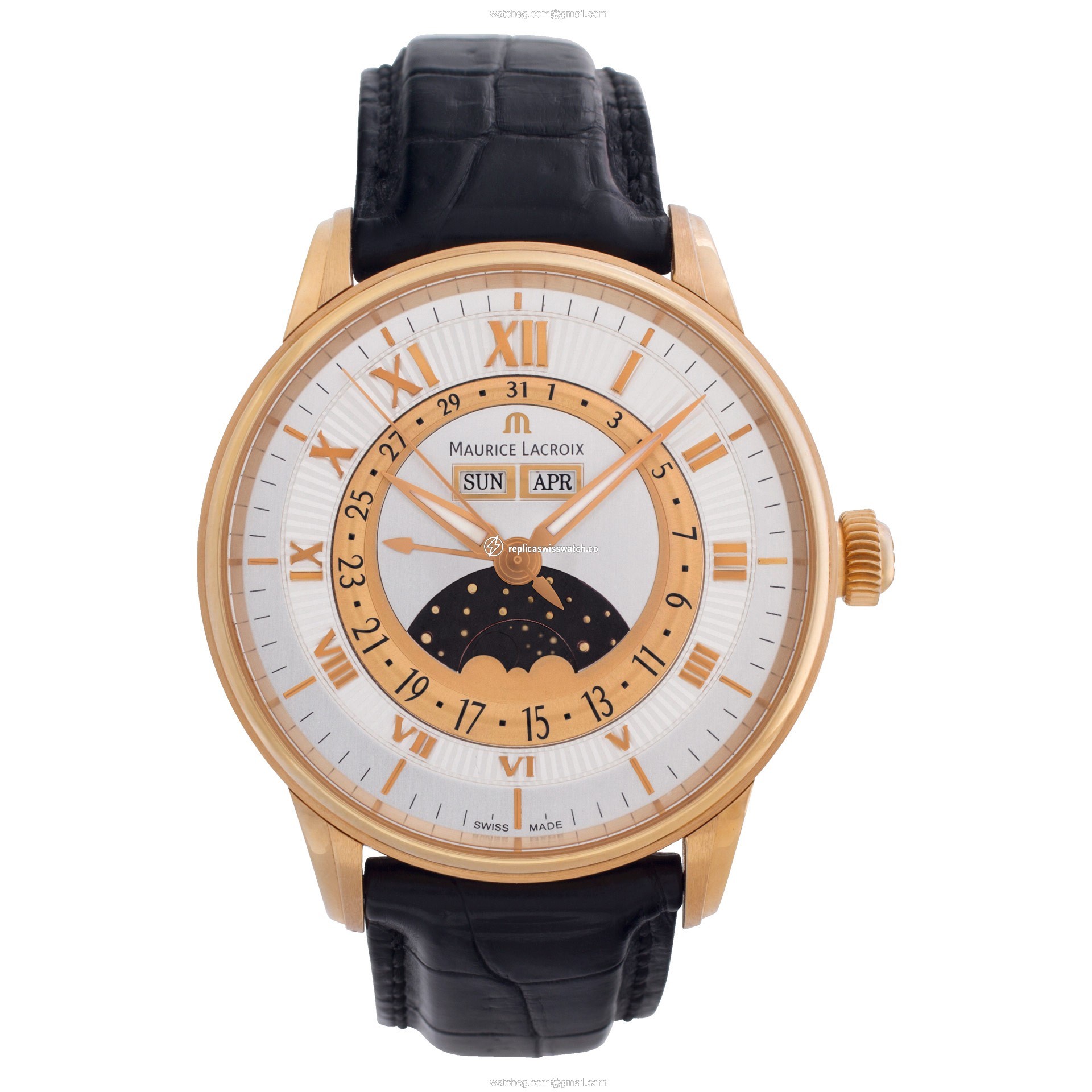 Maurice Lacroix MP6428-PG101-11E Masterpiece Phase de Lune Automatic Male 18k rose gold Watches Maurice Lacroix MP6428-PG101-11E Masterpiece Phase de Lune Automatic Male 18k rose gold Watches