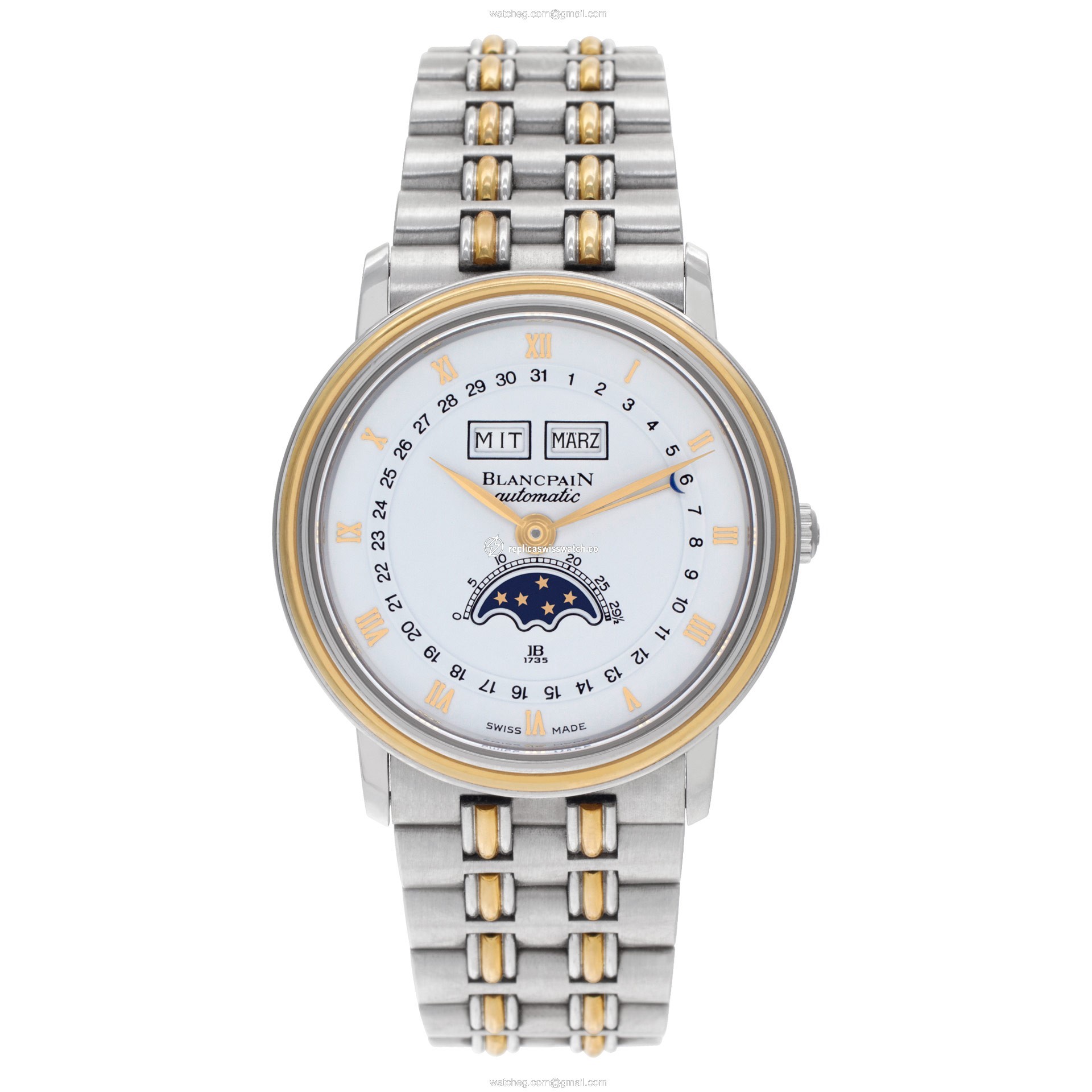 Blancpain 6595-1318 Villeret Automatic Unisex 18k gold & Stainless Steel Watches Blancpain 6595-1318 Villeret Automatic Unisex 18k gold & Stainless Steel Watches