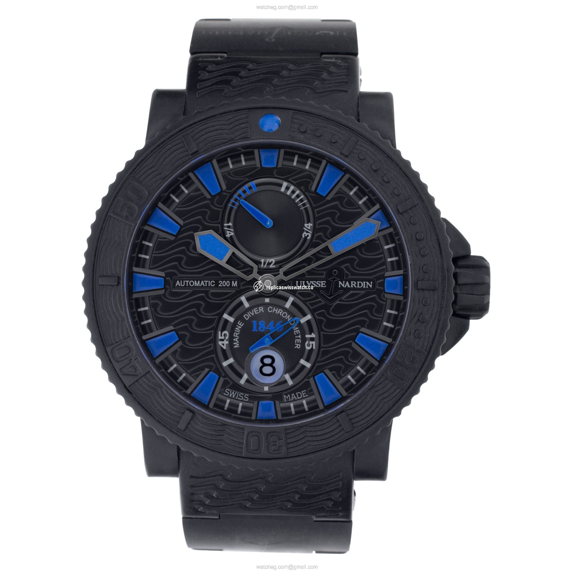 Ulysse Nardin 263-92-3C/923 Maxi Marine Automatic Male Stainless Steel & Rubber Watches Ulysse Nardin 263-92-3C/923 Maxi Marine Automatic Male Stainless Steel & Rubber Watches