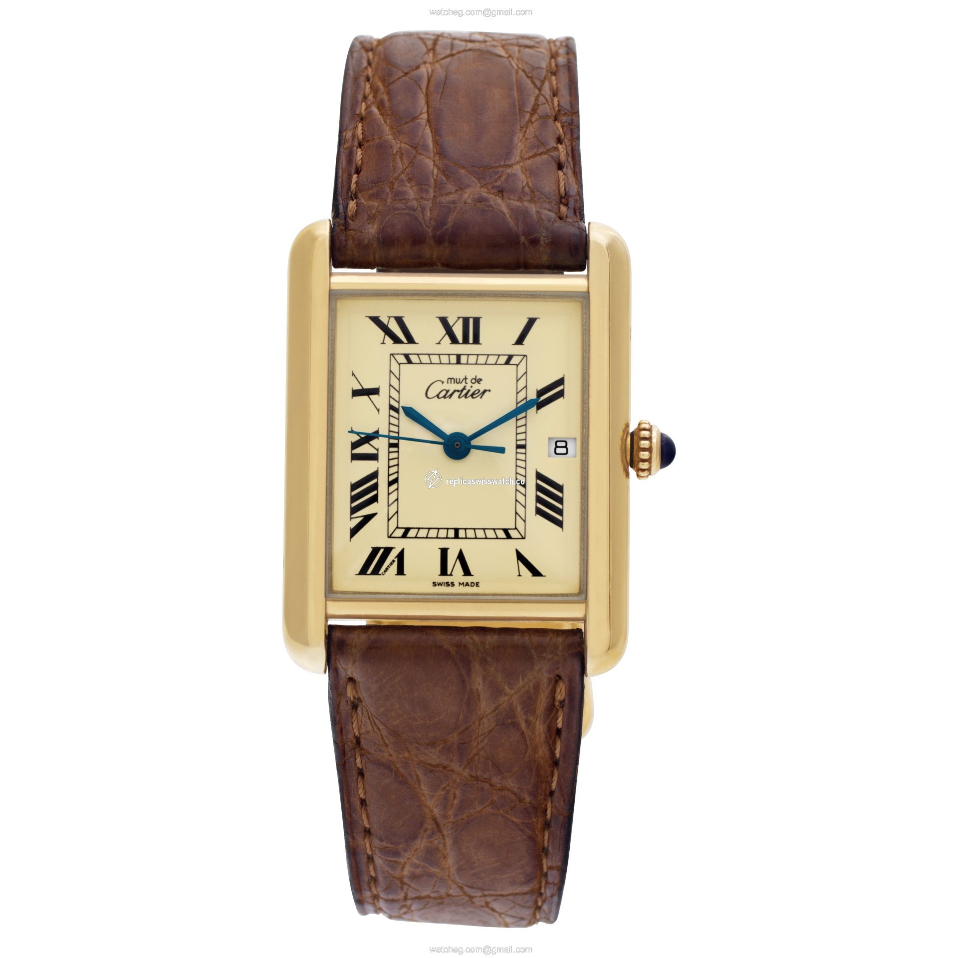 Cartier Cartier 1619 Tank Vermeil Quartz Unisex Vermeil Watches Cartier Cartier 1619 Tank Vermeil Quartz Unisex Vermeil Watches
