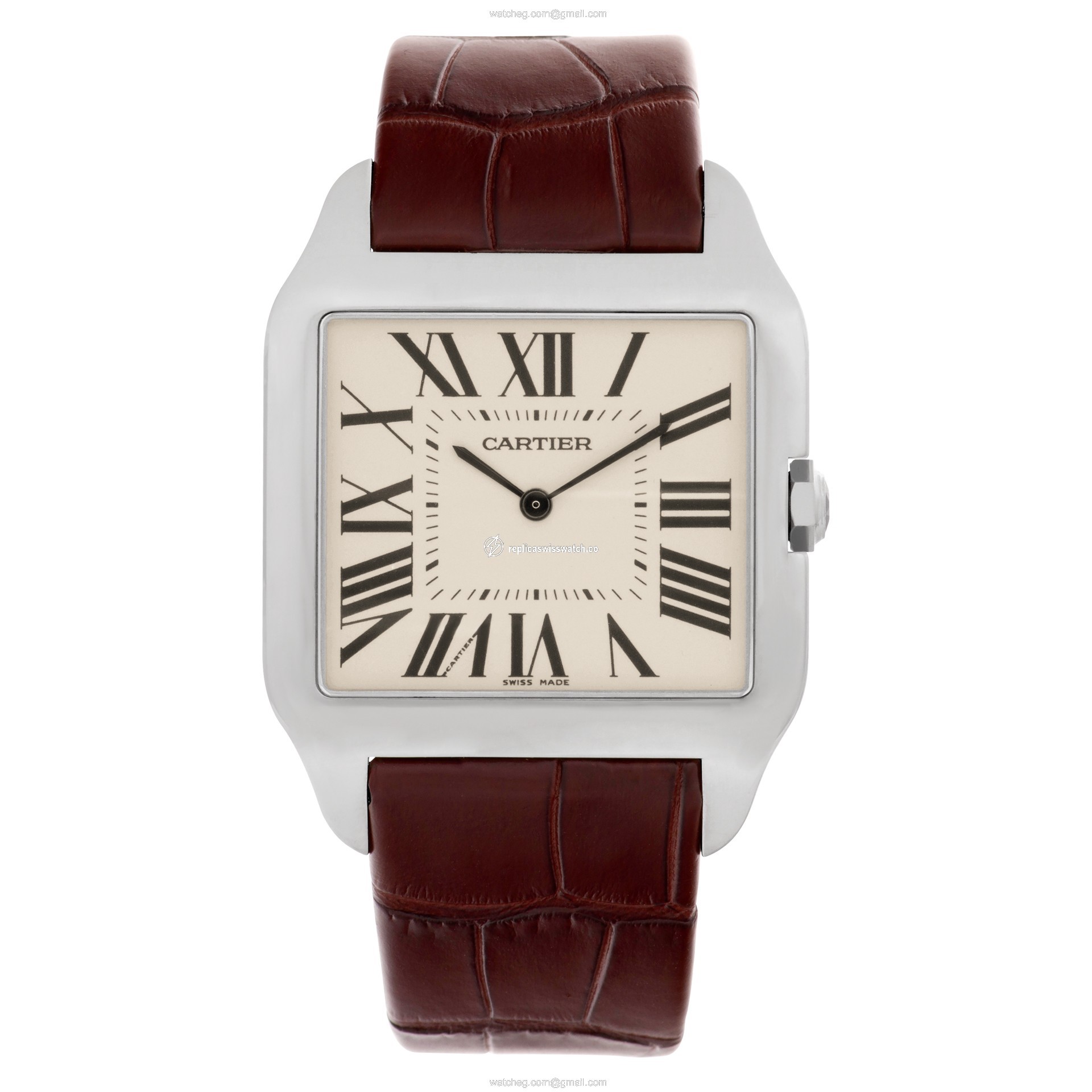 Cartier W2007051 Santos Dumont Manual Male 18k White Gold Watches Cartier W2007051 Santos Dumont Manual Male 18k White Gold Watches