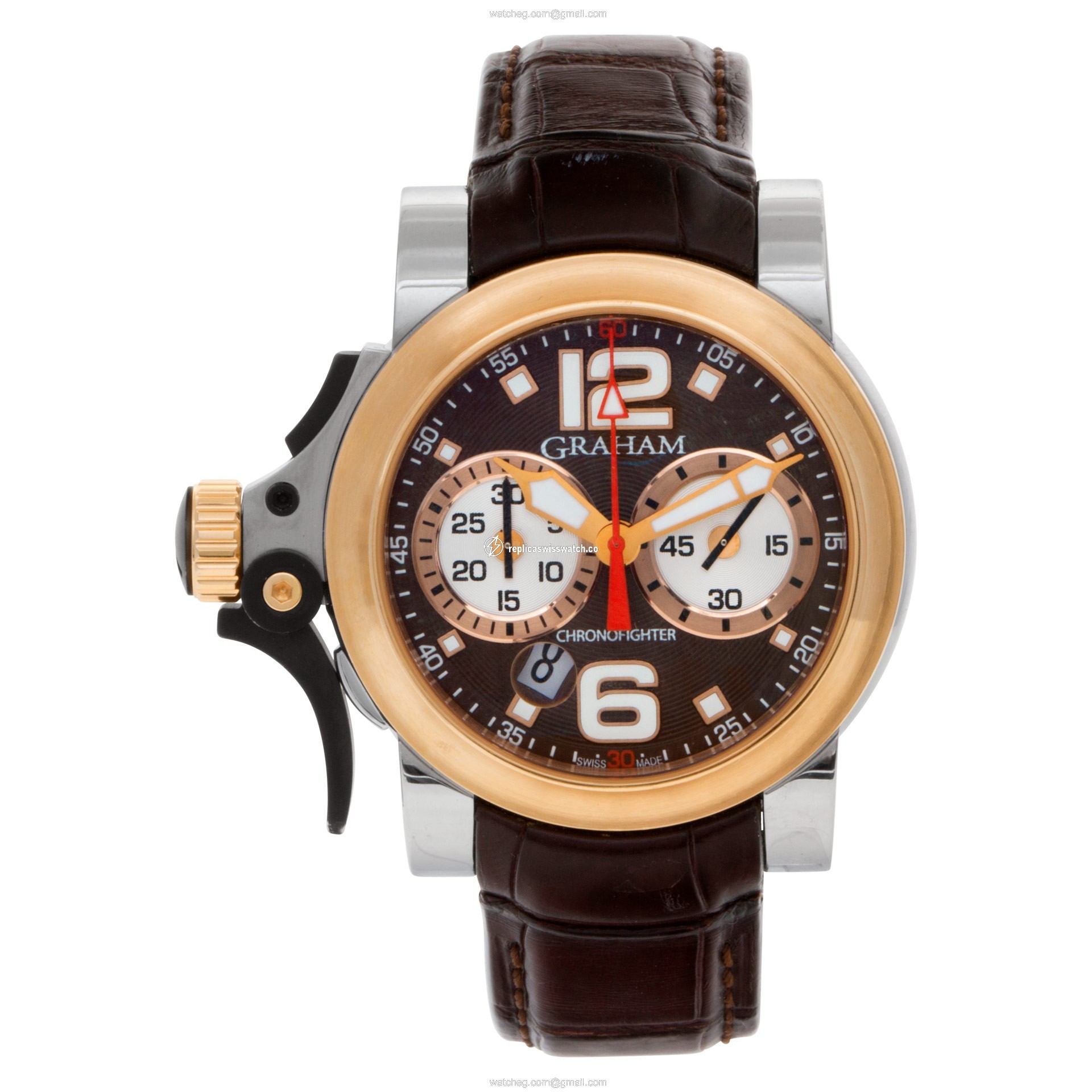 Graham 2TRAG.C01A.B72 Chronofighter Trigger Automatic Male 18k gold & Stainless Steel Watches Graham 2TRAG.C01A.B72 Chronofighter Trigger Automatic Male 18k gold & Stainless Steel Watches