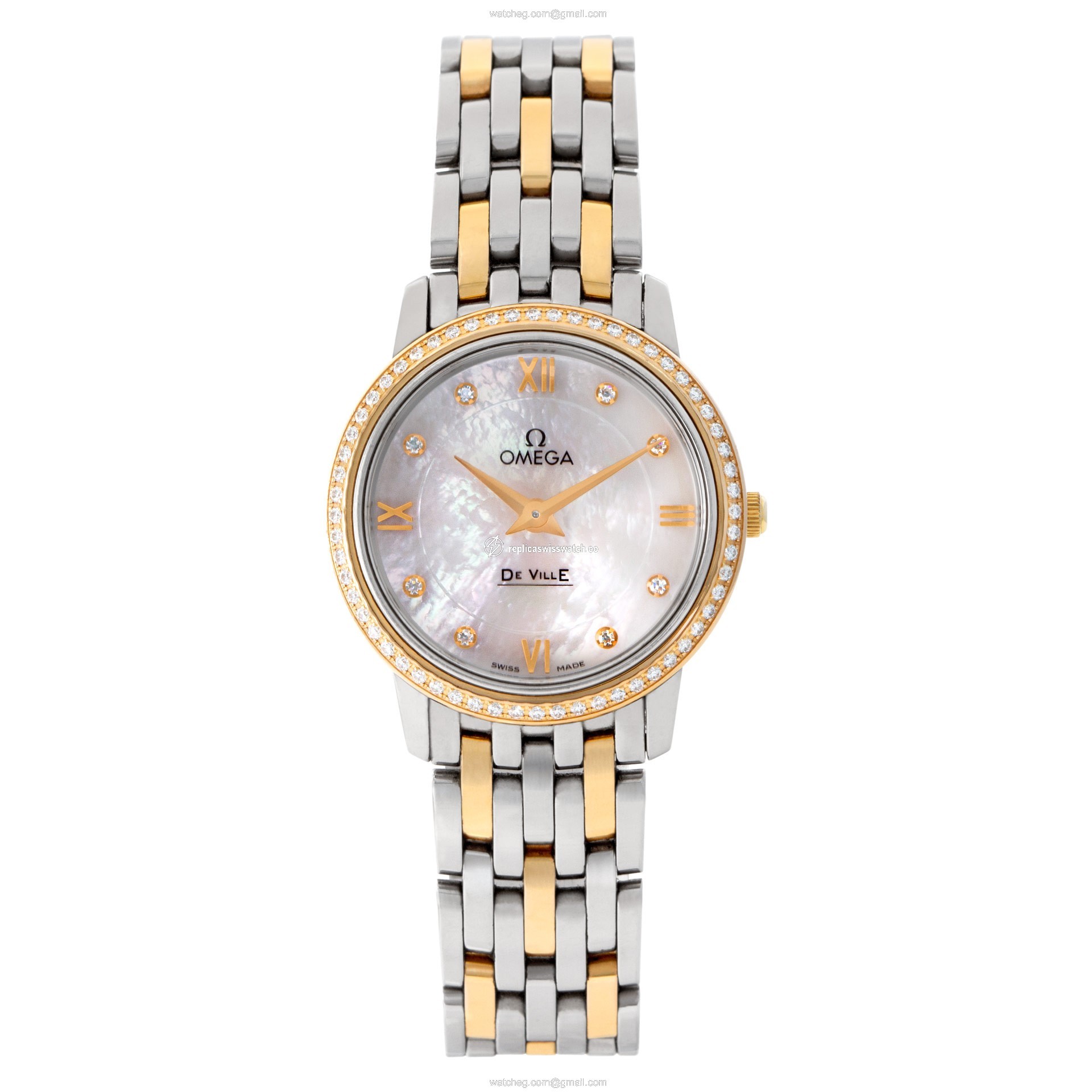Omega 42425276055002 De Ville Quartz Female 18k rose gold & stainless steel Watches Omega 42425276055002 De Ville Quartz Female 18k rose gold & stainless steel Watches