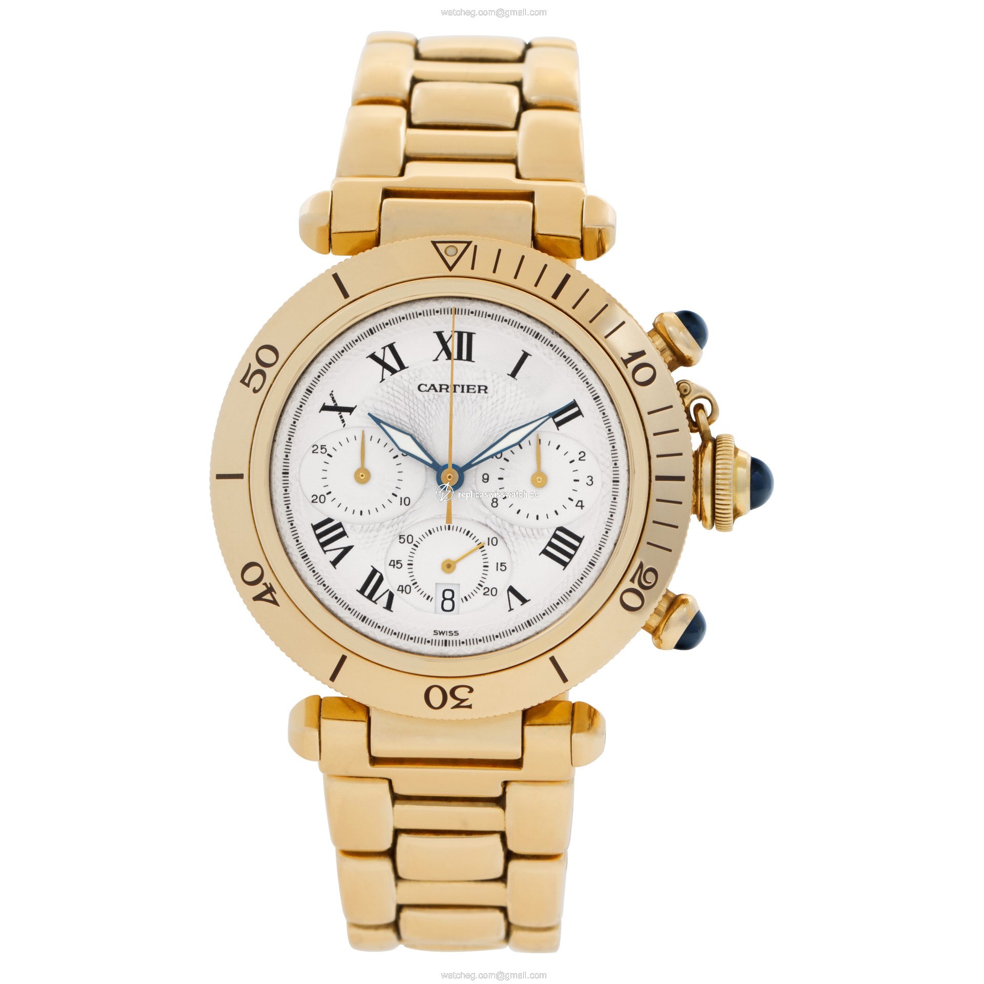 Cartier w30009D1 Pasha 38 Quartz Male 18k yellow gold Watches Cartier w30009D1 Pasha 38 Quartz Male 18k yellow gold Watches