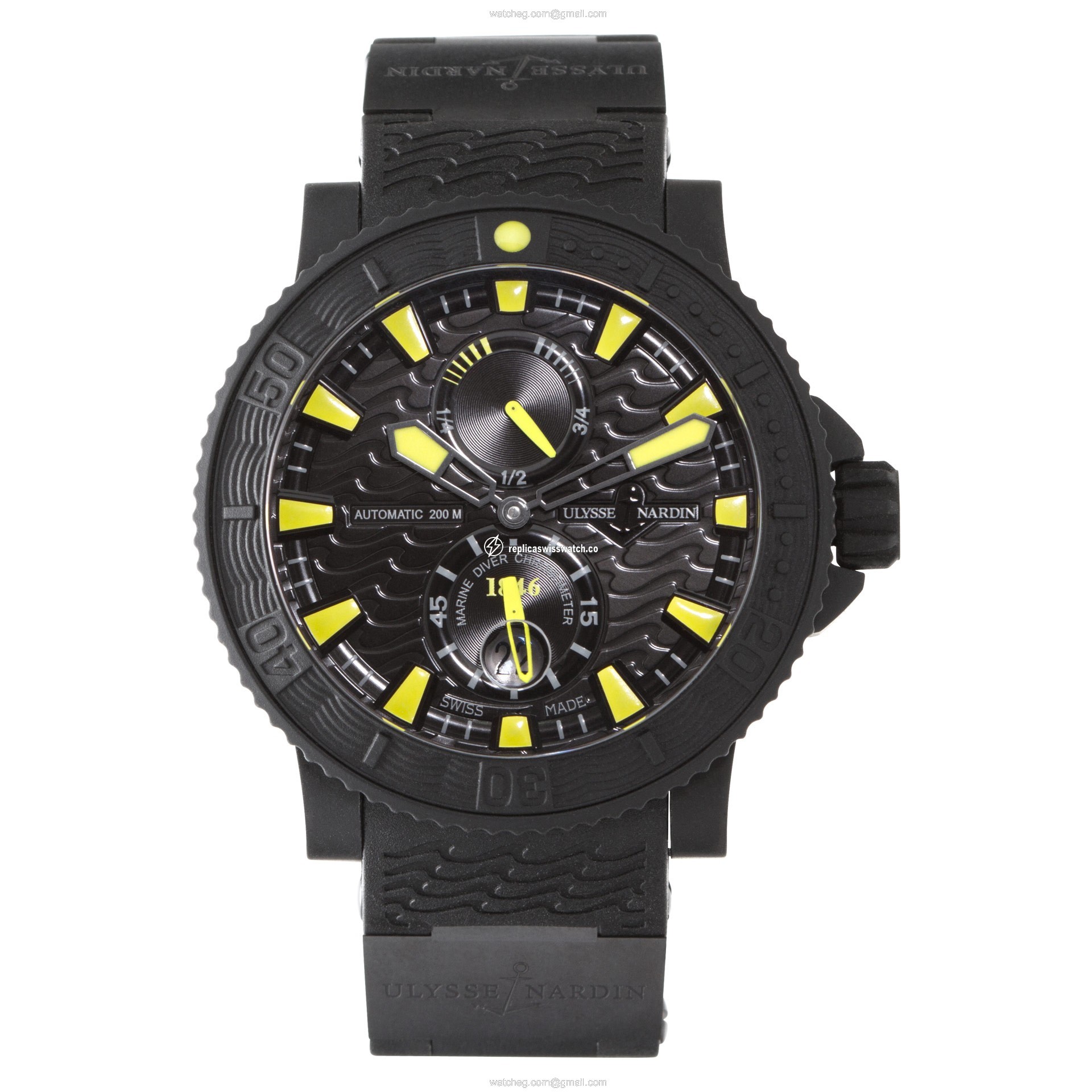 Ulysse Nardin 263-92-3c/924 Maxi Marine Automatic Male Stainless Steel & Rubber Watches Ulysse Nardin 263-92-3c/924 Maxi Marine Automatic Male Stainless Steel & Rubber Watches