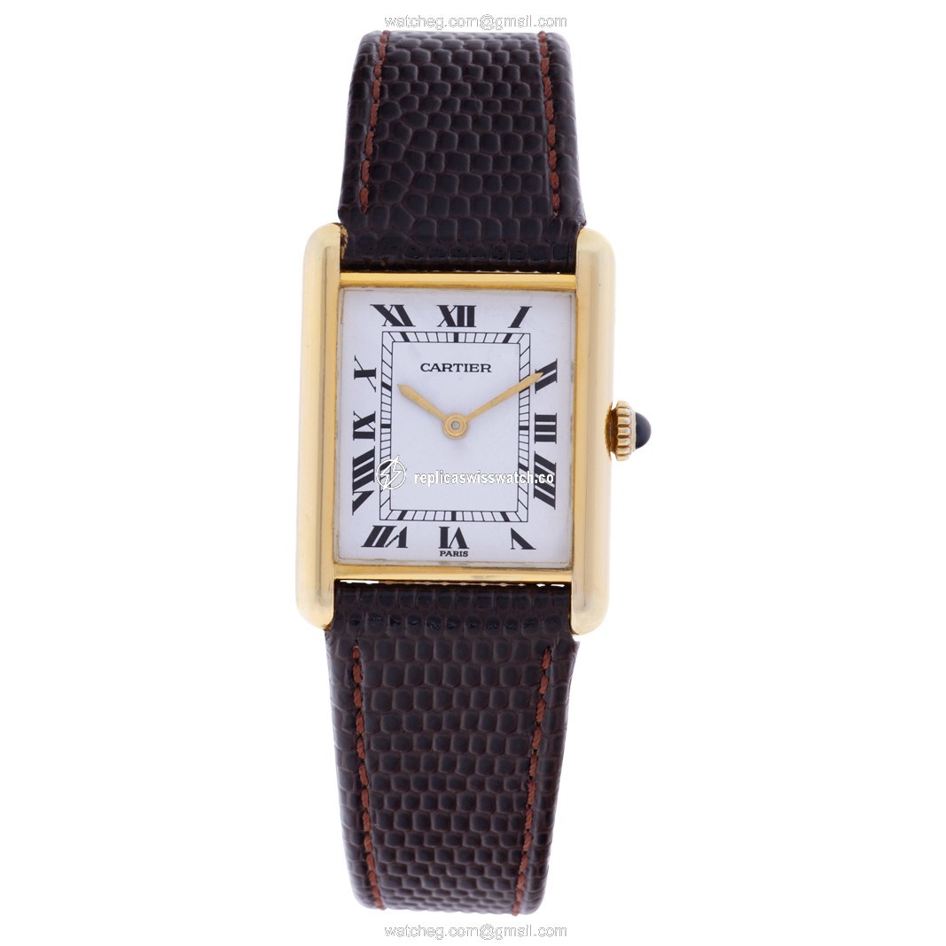 Cartier Cartier 1455 Tank Vermeil Manual Unisex Vermeil Watches Cartier Cartier 1455 Tank Vermeil Manual Unisex Vermeil Watches