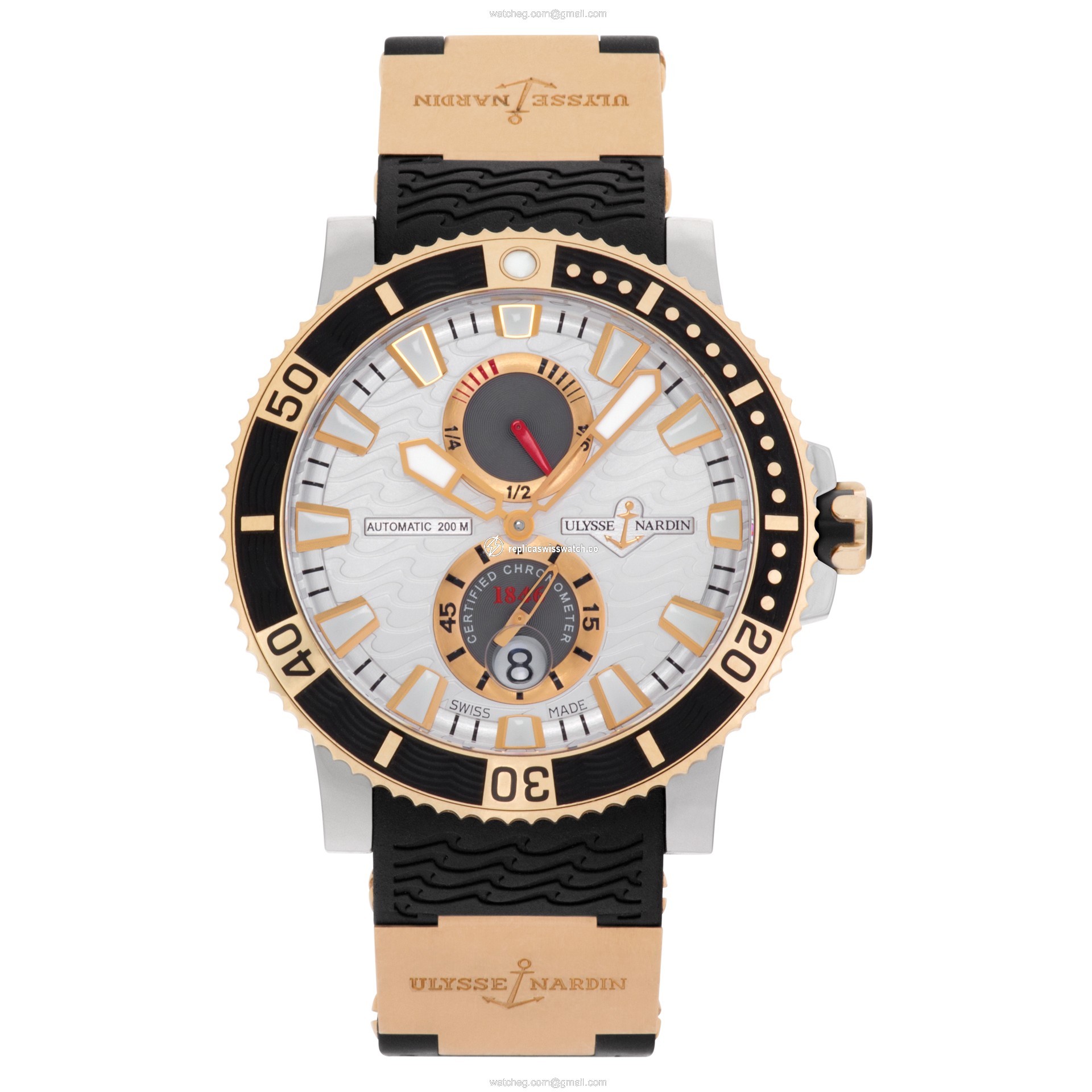 Ulysse Nardin 265-90 Maxi Marine Automatic Male 18k rose gold & titanium Watches Ulysse Nardin 265-90 Maxi Marine Automatic Male 18k rose gold & titanium Watches