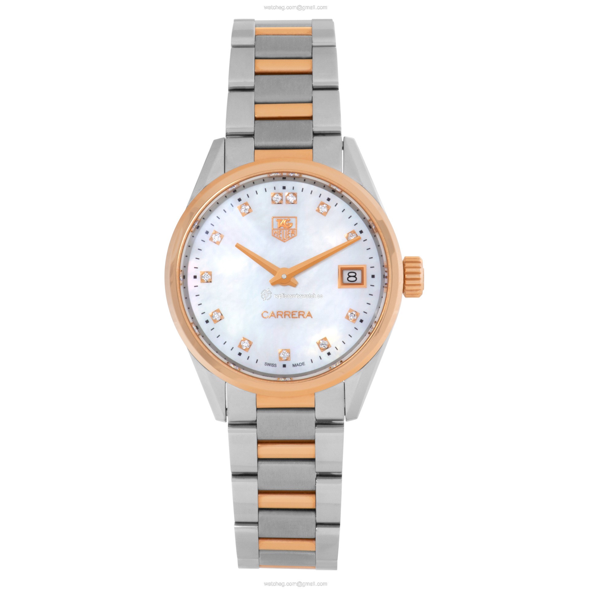 Tag Heuer WAR1352.BD0779 Carrera Quartz Female 18k rose gold & stainless steel Watches Tag Heuer WAR1352.BD0779 Carrera Quartz Female 18k rose gold & stainless steel Watches