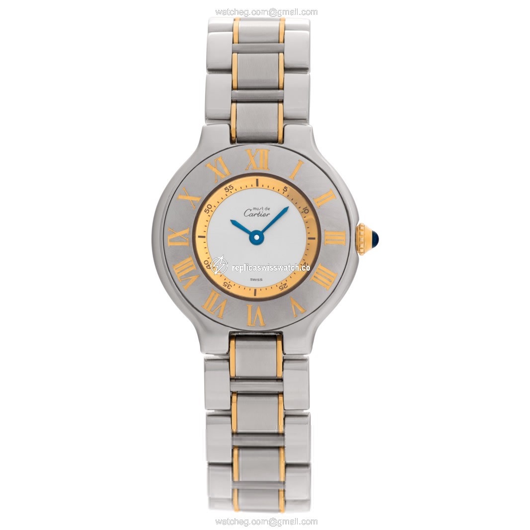 Cartier 1340 Must 21 Quartz Female 18k gold & Stainless Steel Watches Cartier 1340 Must 21 Quartz Female 18k gold & Stainless Steel Watches
