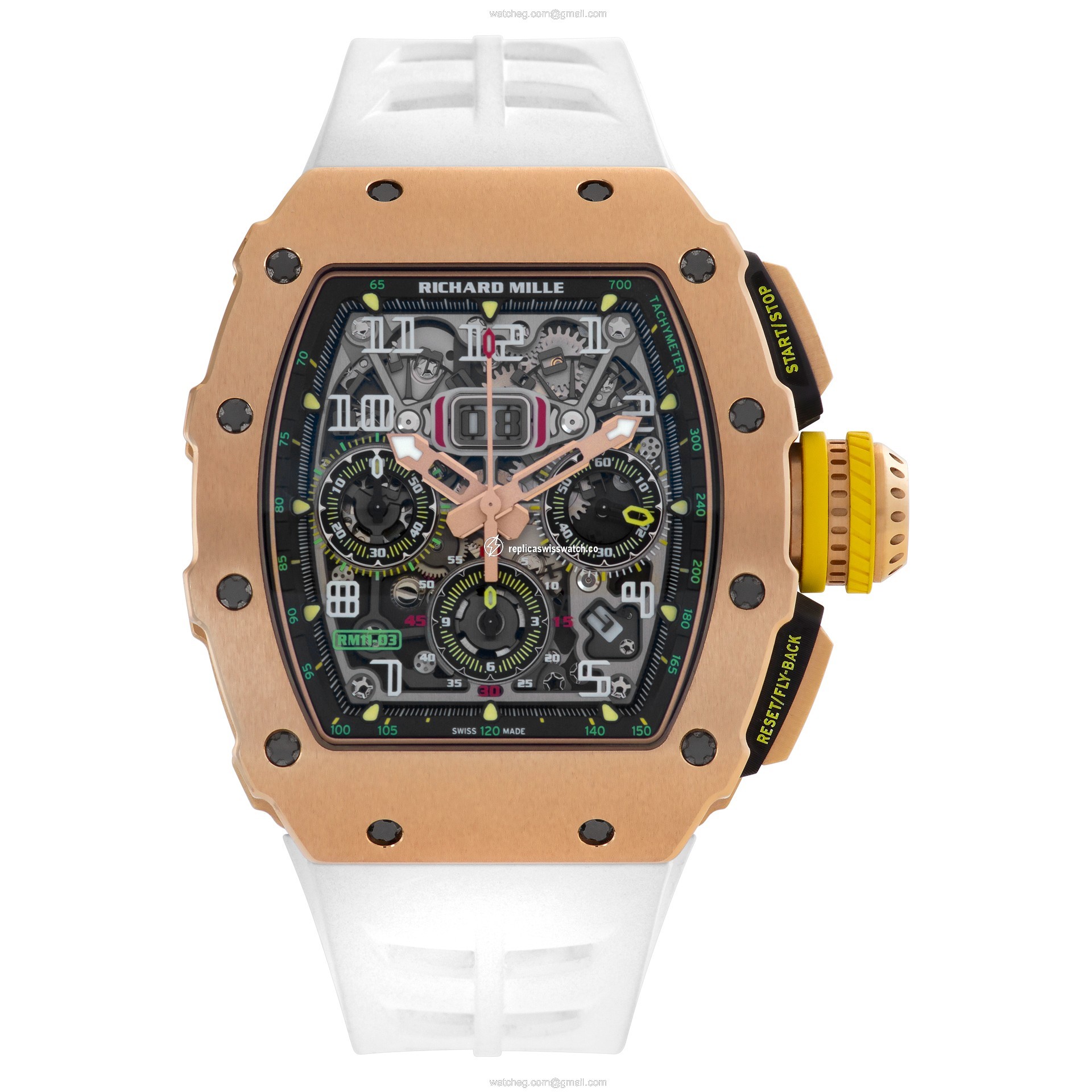 Richard Mille RM11-03 RG Flyback Chronograph Automatic Male 18k rose gold Watches Richard Mille RM11-03 RG Flyback Chronograph Automatic Male 18k rose gold Watches