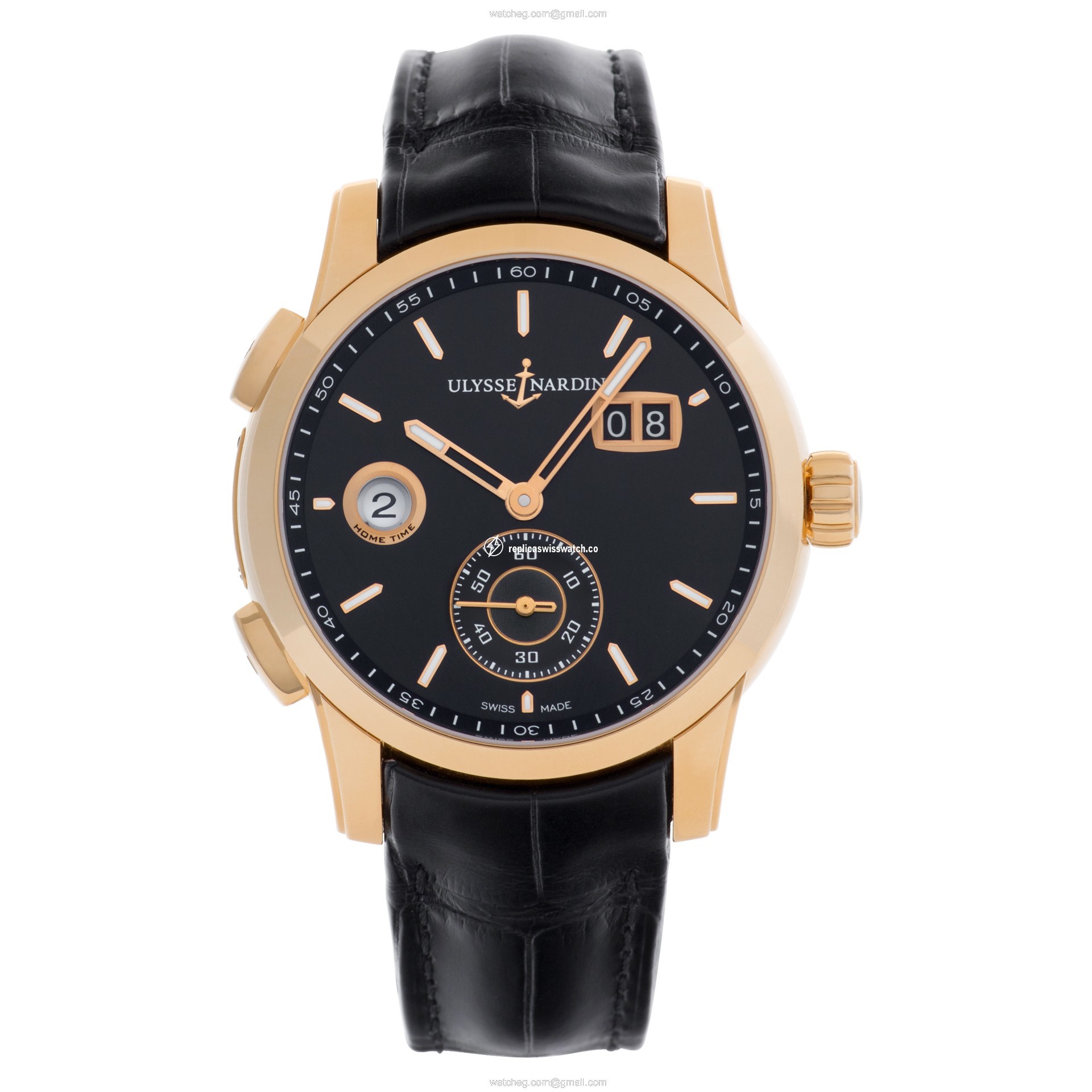 Ulysse Nardin 3346-126/92 Dual Time Automatic Male 18k rose gold Watches Ulysse Nardin 3346-126/92 Dual Time Automatic Male 18k rose gold Watches