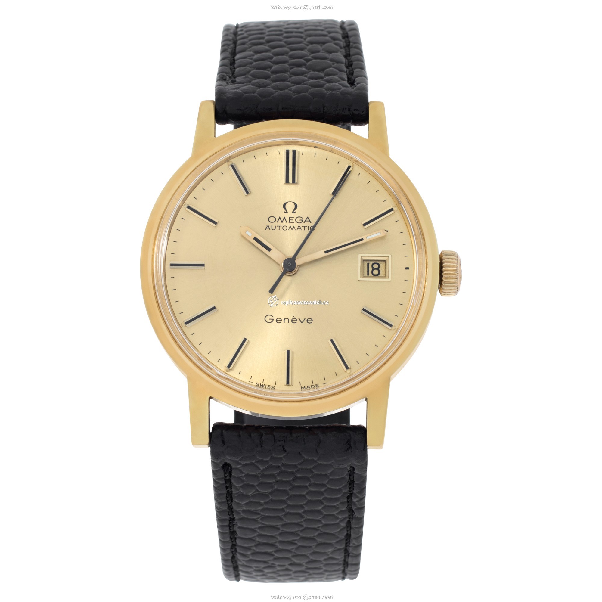 Omega 166.0098 Geneve Automatic Male Gold Plate Watches Omega 166.0098 Geneve Automatic Male Gold Plate Watches