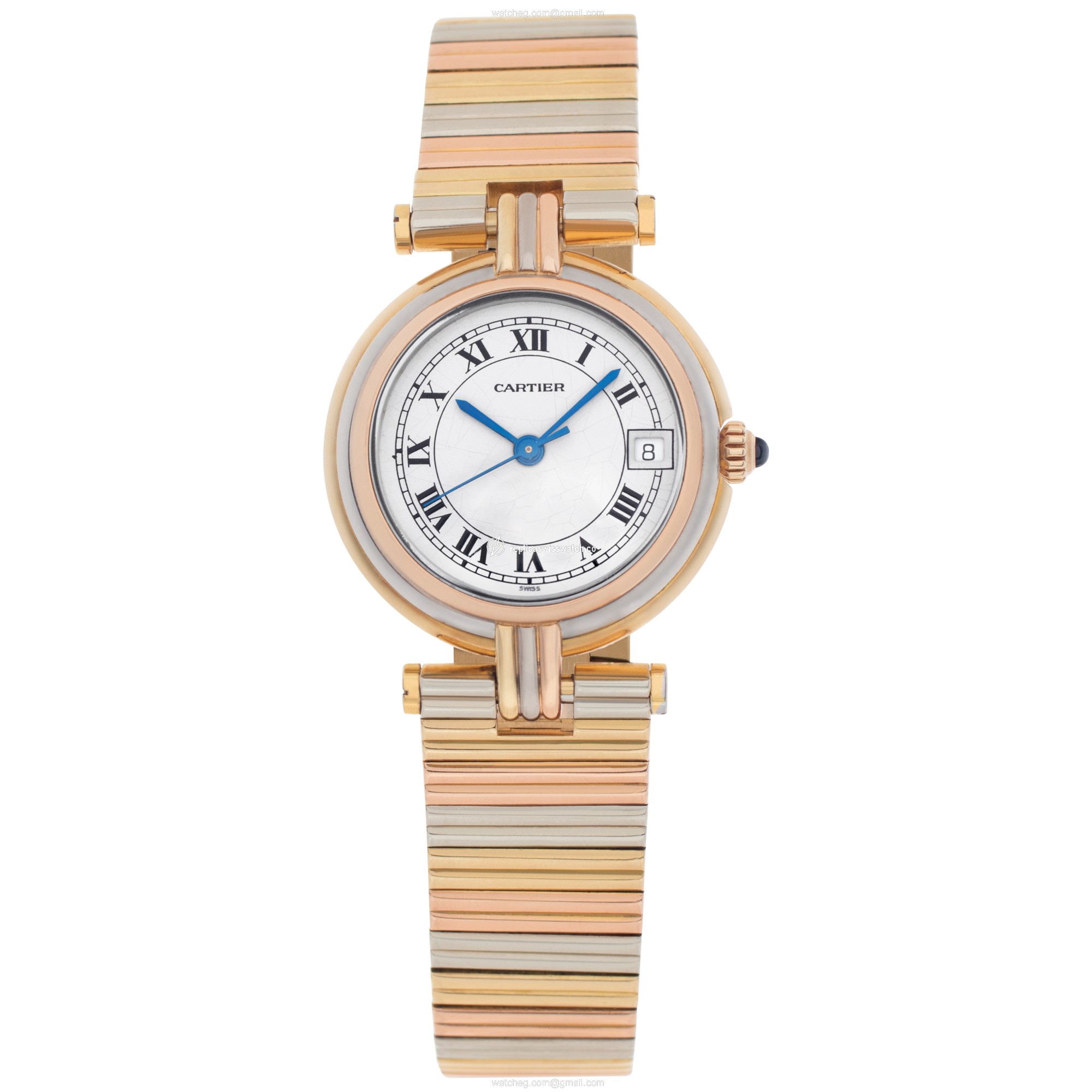 Cartier Cartier 1344 Vendome Quartz Female 18k White, Yellow & Pink Gold Watches Cartier Cartier 1344 Vendome Quartz Female 18k White, Yellow & Pink Gold Watches