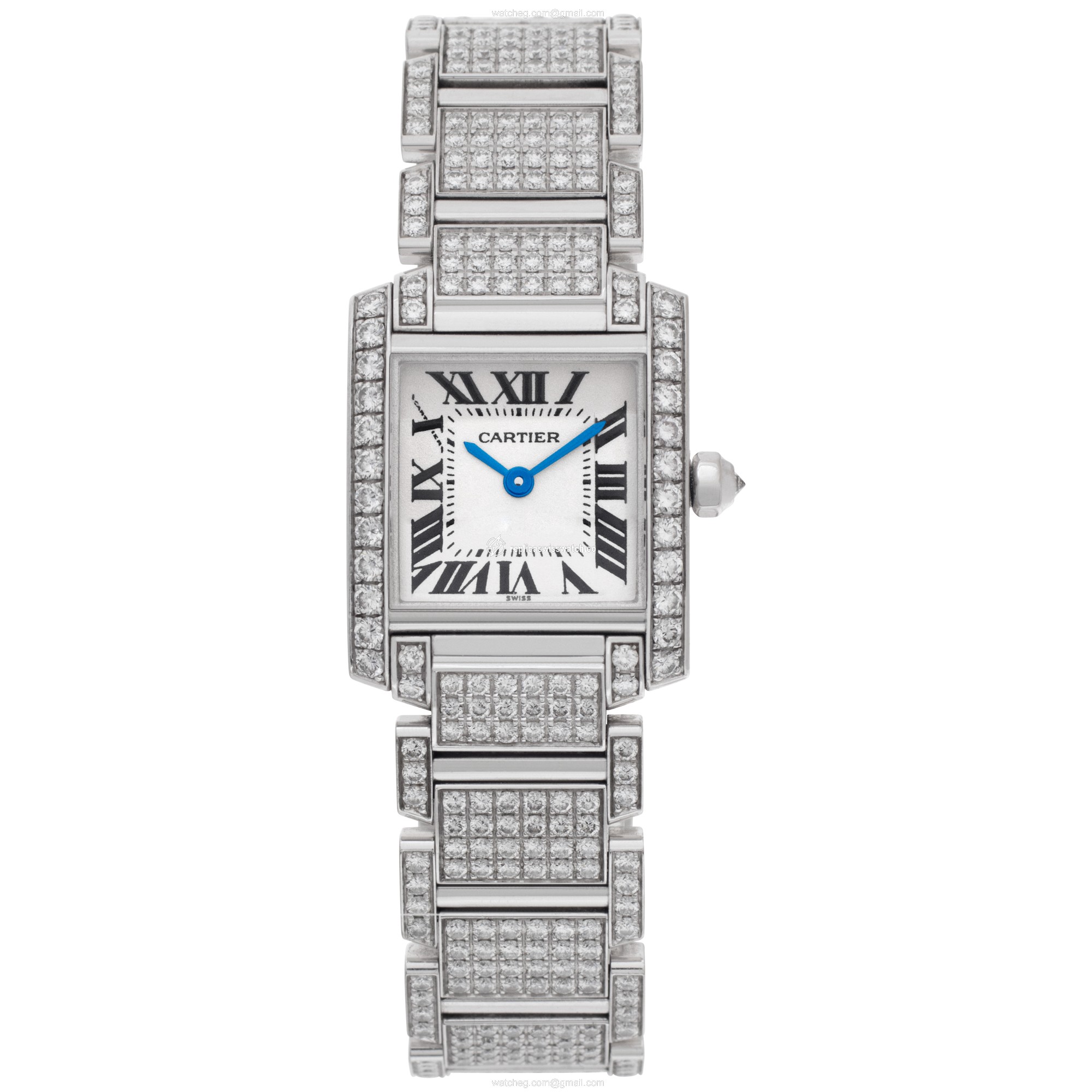 Cartier 2365 Tank Francaise Quartz Female 18k White Gold Watches Cartier 2365 Tank Francaise Quartz Female 18k White Gold Watches