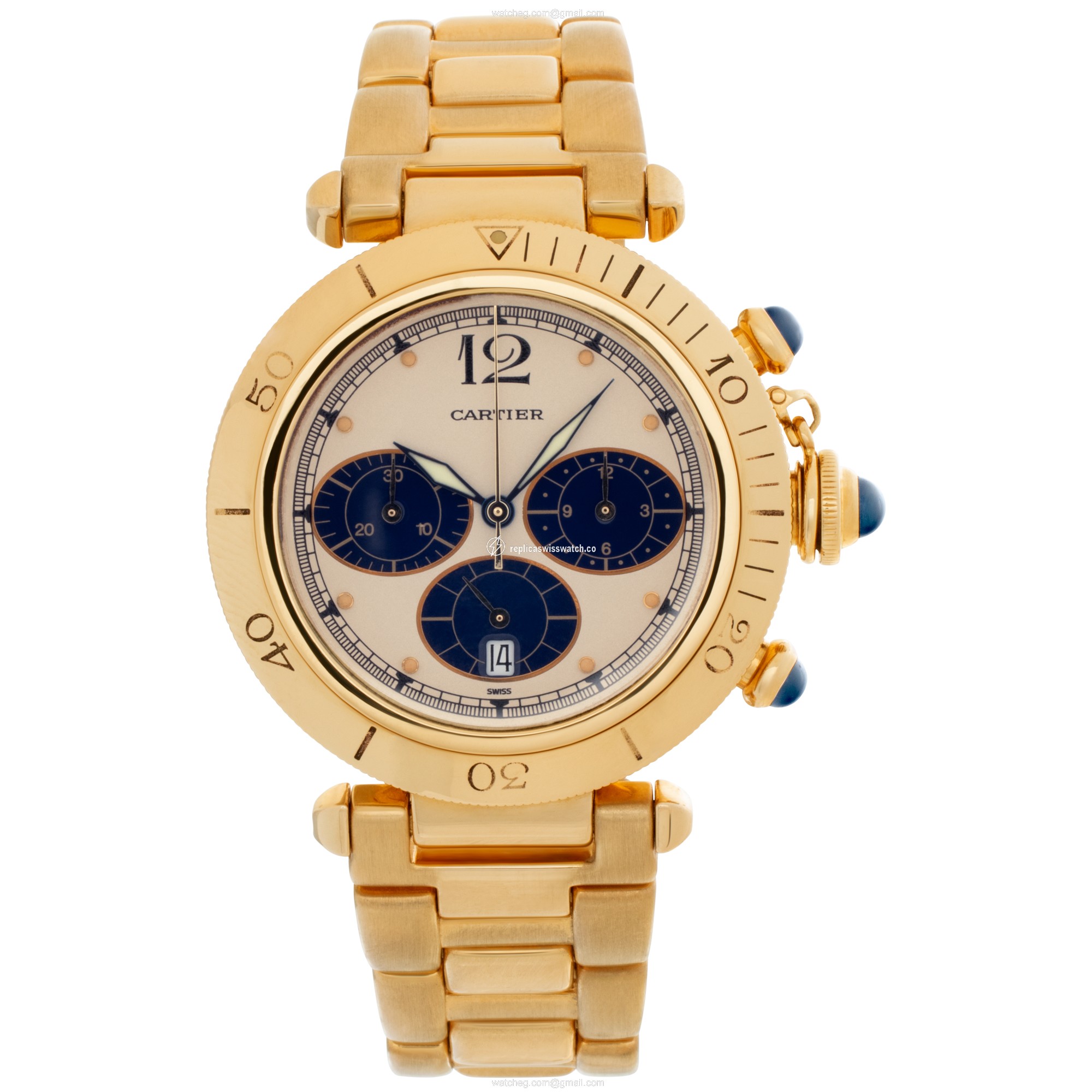 Cartier 30009 Pasha Chronograph Quartz Unisex 18k yellow gold Watches Cartier 30009 Pasha Chronograph Quartz Unisex 18k yellow gold Watches