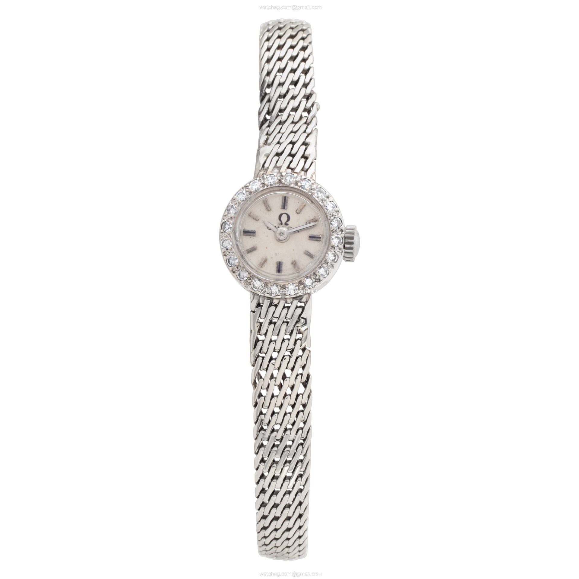 Omega Omega 3862 Cocktail Manual Female 14k White Gold Watches Omega Omega 3862 Cocktail Manual Female 14k White Gold Watches