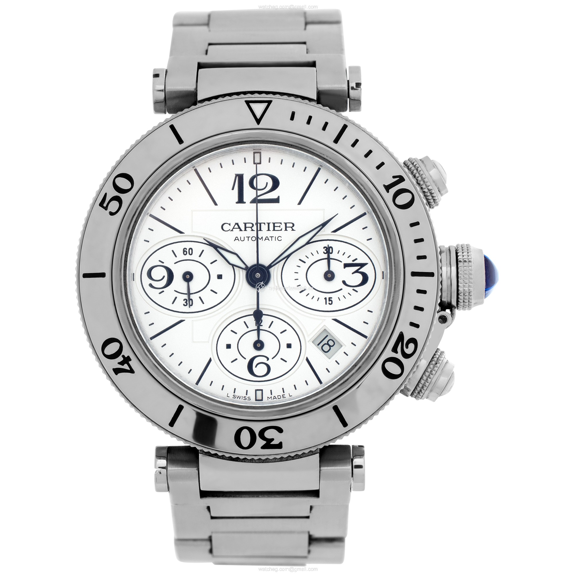 Cartier W31089M7 Pasha Seatimer Chrono Automatic Male Stainless Steel Watches Cartier W31089M7 Pasha Seatimer Chrono Automatic Male Stainless Steel Watches