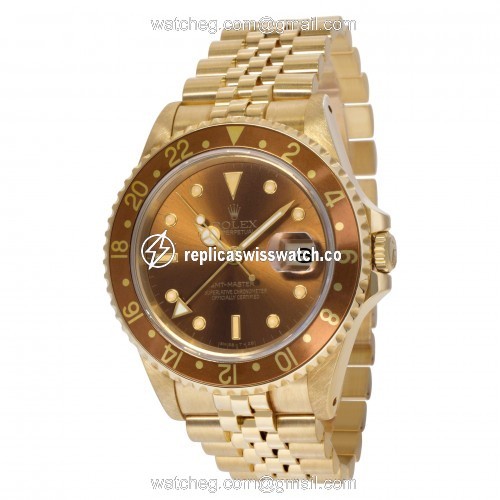 Rolex 16718 GMT-Master II Automatic Male 18k yellow gold Replica