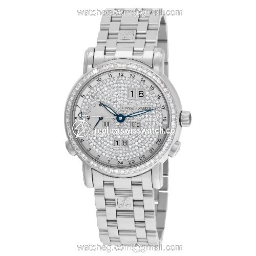 Ulysse Nardin 320-8 GMT-Master II Automatic Male 18k White Gold Replica