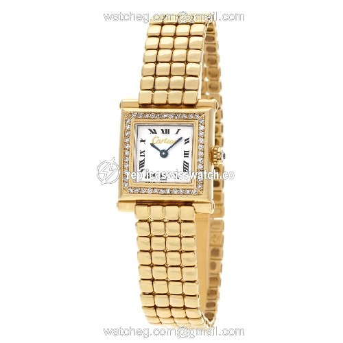 Cartier Cartier 1496 Trocadero Quartz Female 18k yellow gold Replica