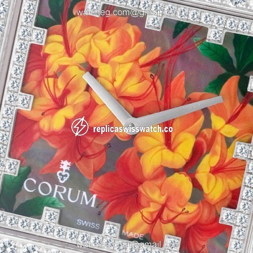 Corum 138.182.69 Buckingham Quartz Female 18k White Gold Replica