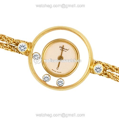 Chopard 4049 Happy Diamond Quartz Female 18k yellow gold Replica