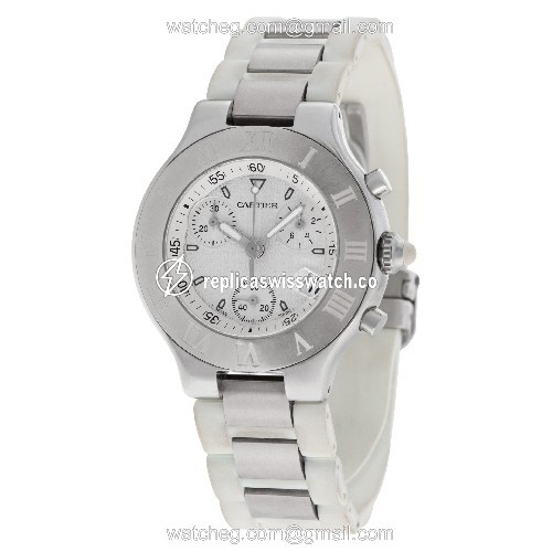 Cartier W10184U2 Chronoscaph 21 Quartz Unisex Stainless Steel Replica