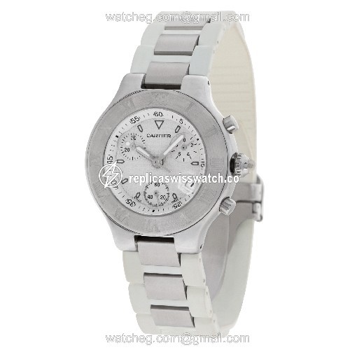 Cartier w10184U2 Chronoscaph 21 Quartz Unisex Stainless Steel Replica