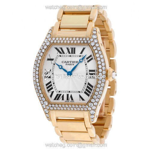 Cartier Cartier 2559 Tortue Manual Unisex 18k yellow gold Replica