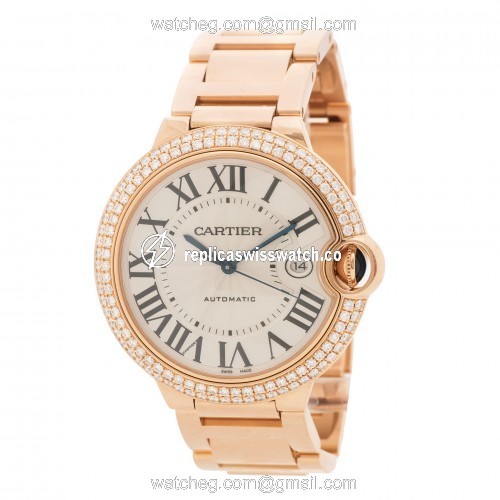 Cartier WE9008Z3 Ballon Bleu Automatic Male 18k rose gold Replica