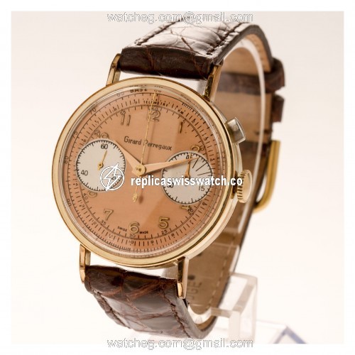 Girard Perregaux Vintage Chronograph Manual Male Gold Fill Replica