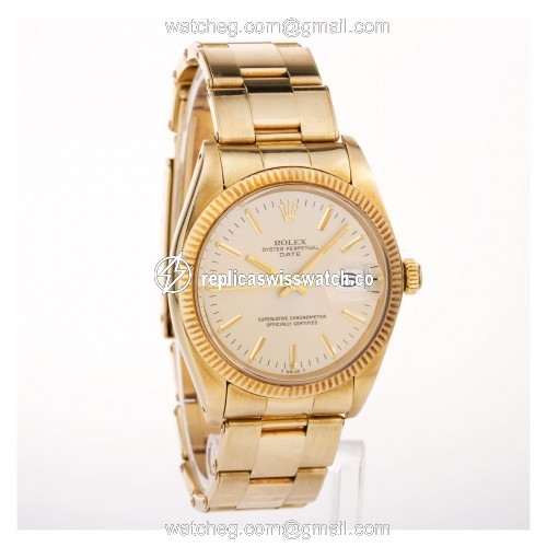 Rolex 1503 Date Automatic Male 14k yellow gold Replica