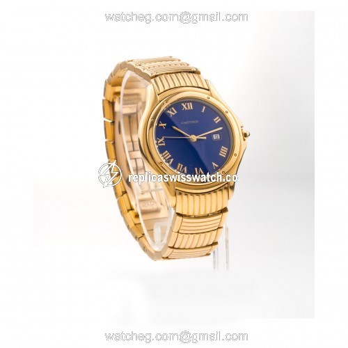 Cartier 1170 Cougar Quartz Unisex 18k yellow gold Replica
