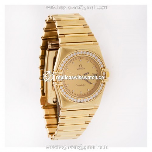Omega Omega 3061 Constellation Quartz Female 18k yellow gold Replica