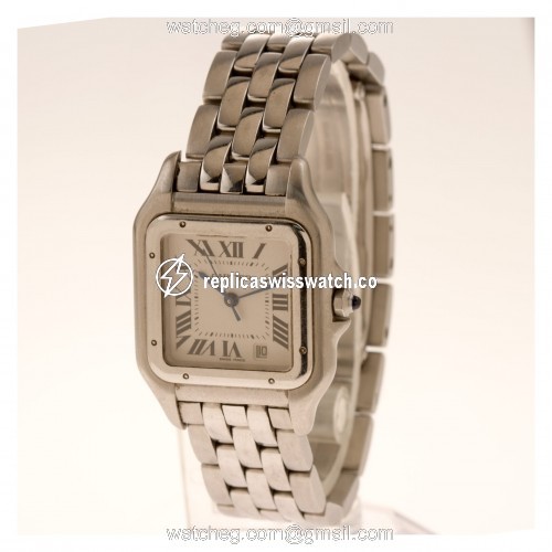 Cartier W25054P5 Panthere Quartz Male Stainless Steel Replica