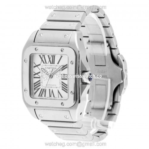 Cartier w200737g Santos 100 Automatic Unisex Stainless Steel Replica
