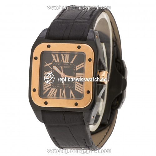 Cartier W2020007 Santos 100 Automatic Female PVD Replica