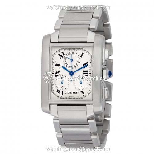 Cartier W51001Q3 Tank Francaise Quartz Male Stainless Steel Replica