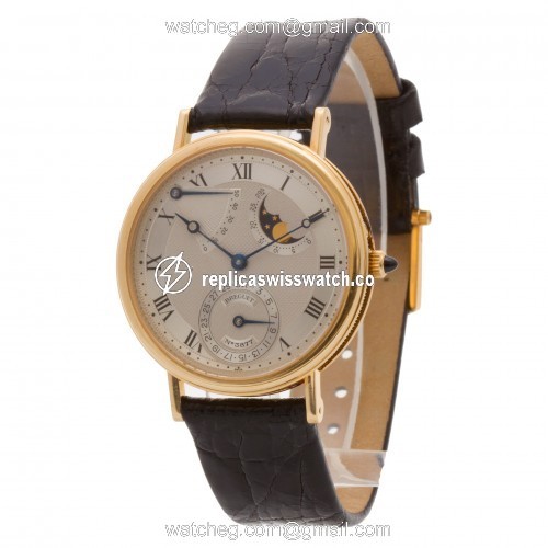 Breguet 3130 Power Reserve Manual Male 18k yellow gold Replica