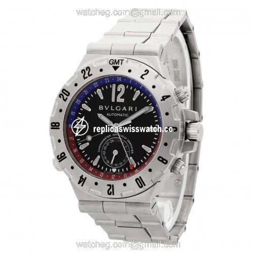 Bvlgari GMT 40 S Diagono Automatic Male Stainless Steel Replica