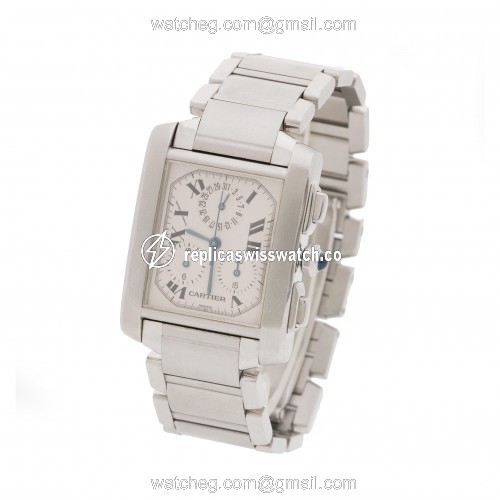 Cartier W51001Q3 Tank Francaise Quartz Male Stainless Steel Replica