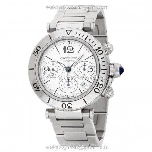 Cartier W31089M7 Pasha 42mm Automatic Male Stainless Steel Replica