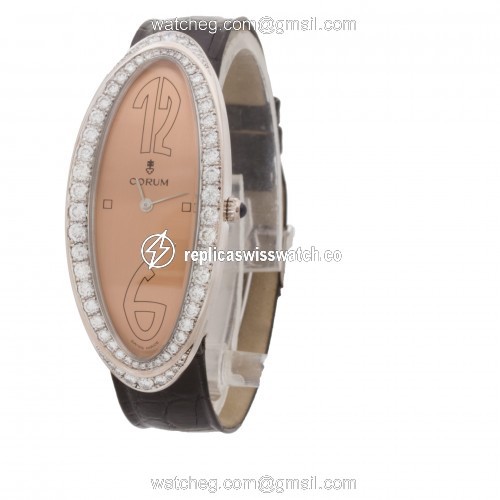 Corum 137.310.69 Lady Millennium Quartz Female 18k White Gold Replica